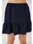 Kadın Ayrobin Mini Etek 8054 - Lacivert 5