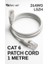 CAT6 F/UTP Patch Kablo 1 Metre – Folyo Ekranlı Data ve Ağ Bağlantı Kablosu 26AWG 1