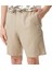 Erkek Bej Classic Fit Keten Bermuda 4