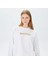 Kadın Beyaz Relaxed Fit Sweatshirt 4