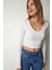 V Yaka 2'li Paket Crop Örme Bluz 6