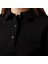 Kadın Siyah Oversize Uzun Kollu Polo 5