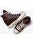 Chuck Taylor All Star Wedge Kadın Bordo Deri Platform Sneaker 6