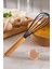 Bambu Saplı Silikon Yumurta Çırıpıcı - Çırpma Teli 32 cm Siyah 1