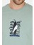 Erkek %100 Pamuk Bisiklet Yaka Kısa Kollu Baskılı T-Shirt Rahat ve Şık Günlük Erkek Tişört 0007 4
