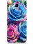 Samsung Galaxy J6 Uyumlu Gökkuşağı Renkli Güller Desenli Silikon Kılıf 1