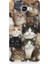 Samsung Galaxy A3 2016 Uyumlu Kedi Kalabalığında Kaos Desenli Silikon Kılıf 1