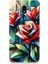 Samsung Galaxy J4 Duo Uyumlu Soyut Origami Gül Deseni Desenli Silikon Kılıf 1