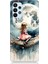 Samsung Galaxy A23 Uyumlu Ay Üzerinde Hayalci Kız Desenli Silikon Kılıf 1