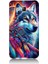 Samsung Galaxy J7 Uyumlu Renkli Tüylerde Kurt Ruhu Desenli Silikon Kılıf 1