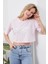 Baskılı Crop Tişört Xl - Pembe 4