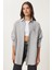 Oversize Basic Müslin Gömlek LMX0002 GRİ 3