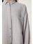 Oversize Basic Müslin Gömlek LMX0002 GRİ 4