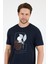 Erkek Sıfır Yaka Baskılı T-Shirt – %100 Pamuk – Rahat ve Tarz Kısa Kollu Erkek Tişört 0009 4