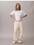 Monologo French Terry Jogger Kadın Beyaz Eşofman Altı LV047B235G-ACG 1