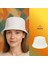 Unisex Beyaz Kova Bucket Şapka Pamuk Kumaş Güneş Koruyucu Günlük Şapka 2