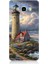 Samsung Galaxy J7 2016 Uyumlu Kayalıkta Gök Altında Deniz Feneri Desenli Silikon Kılıf 1