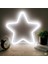 Almila 3D Beyaz LED Işıklı 35 x 35 Yıldız Gece Lambası - Duvar Tipi Dekoratif Aydınlatma 2