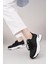 Swell 37100 Siyah Beyaz Triko Kadın Sneakers 1