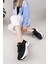 Swell 37100 Siyah Beyaz Triko Kadın Sneakers 3
