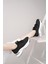 Swell 37100 Siyah Beyaz Triko Kadın Sneakers 4