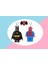 2 Adet Mini Fiğür Anahtarlık Batman Spiderman Serisi Okul Çantası Süsü 1