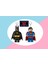 2 Adet Mini Fiğür Anahtarlık Batman S.man Serisi Okul Çantası Süsü 1