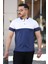 Erkek Yakalı Çift Renk Kısa Kollu T-Shirt 1