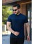 Erkek Hakim Yakalı Kısa Kollu Pamuklu T-Shirt 1