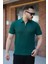 Erkek Fermuarlı Yakalı Kısa Kollu Tshirt 1