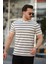 Erkek Çizgili Kısa Kollu T-Shirt 1
