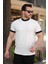 Erkek Bisiklet Yaka Örme Pamuklu Kumaş Kısa Kollu T-Shirt 1
