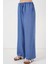 Geniş Paça Keten Pantolon 6735 - Indigo 2