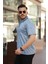 Erkek Yakalı Jakar Baskılı Kısa Kollu T-Shirt 2