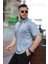 Erkek Yakalı Jakar Baskılı Kısa Kollu T-Shirt 5