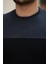Erkek Bisiklet Yaka Parçalı Renk Kısa Kollu Tshirt 3