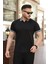 Erkek Yakalı Kagi Kumaş Kısa Kollu T-Shirt 1