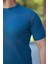 Erkek Bisiklet Yaka Örgü Desenli Kısa Örme Triko Kısa Kollu T-Shirt 3