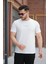 Erkek Dikey Çizgili Ottoman Kumaş Kısa Kollu T-Shirt 1