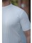 Erkek Bisiklet Yaka Örgü Desenli Kısa Örme Triko Kısa Kollu T-Shirt 3