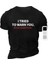 Baskılı Oversize Bisiklet Yaka T-Shirt - Siyah 1