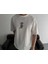 Baskılı Oversize Bisiklet Yaka T-Shirt - Beyaz 2