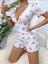 Kadın Göğüs Dekolteli Pinterest Kiraz Desen Full Likralı Şort Tulum 4