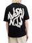 Erkek Baskılı Oversize T-Shirt - Siyah 2