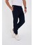 Unisex Kışlık Üç Iplik Lastikli Eşofman Pantolon - Lacivert 1