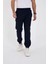 Unisex Kışlık Üç Iplik Lastikli Eşofman Pantolon - Lacivert 2