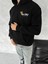 Kışlık Üç Iplik Kapşonlu Sweatshirt - Siyah 1