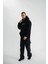 Kapşonlu Double Oversize Dijital Patchli Sweatshirt - Siyah 2