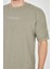 Unisex Jakar Kumaş Rahat Kol T-Shirt - Açık Yeşil 4