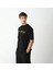 Unisex Bisiklet Yaka Baskılı Oversize T-Shirt - Siyah 3